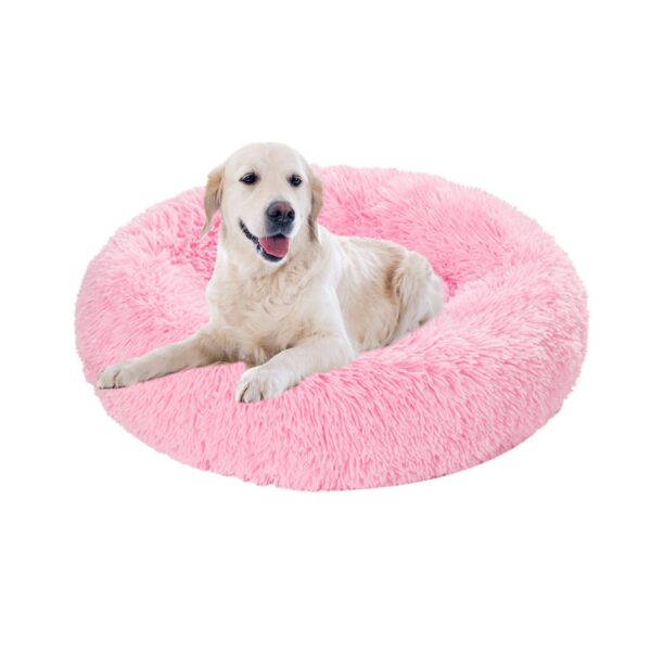 Fluffy Donut Dog Bed  Warm Soft Long Plush Pet Cushion Dog House Cat  Bed Washable Pet Sofa Mat Calming Samll Large Dog Beds - Image 10