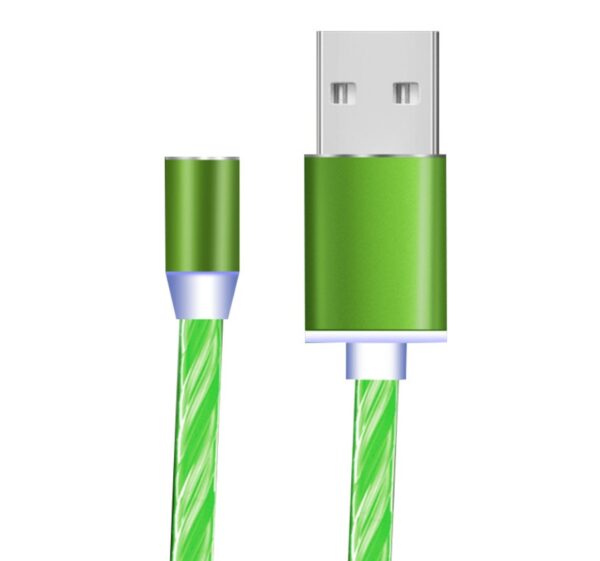 Compatible with Apple, Flowing Ligh Magnetic Streamer Data Line Cable for Iphone Android Typec - Image 4