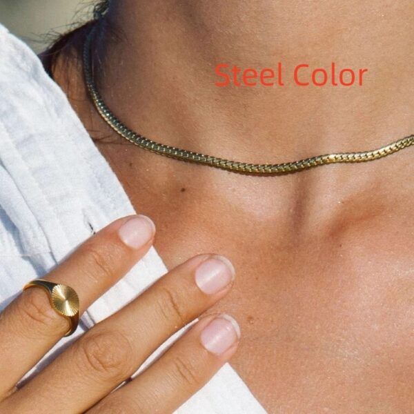 Stainless Steel Cuban Link Chain Hip Hop Clavicle Chain - Image 3