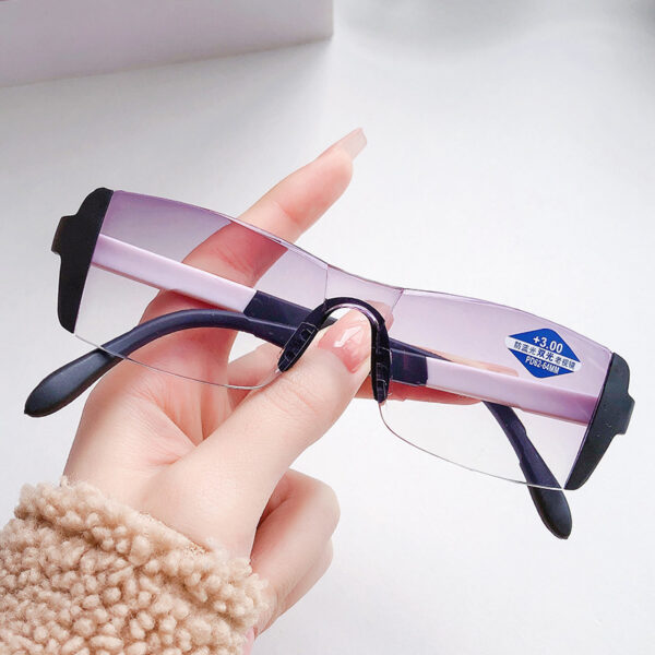 Frameless Dual-light Diamond Rimmed Fashion Anti-blue Light Presbyopic Glasses - Image 3