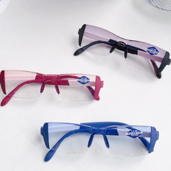 Frameless Dual-light Diamond Rimmed Fashion Anti-blue Light Presbyopic Glasses