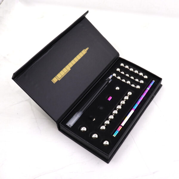 Stress Reducer Relief Toys Gift Box funny black golden kits Fidget magnetic polar pen with stylus ball pen - Image 7