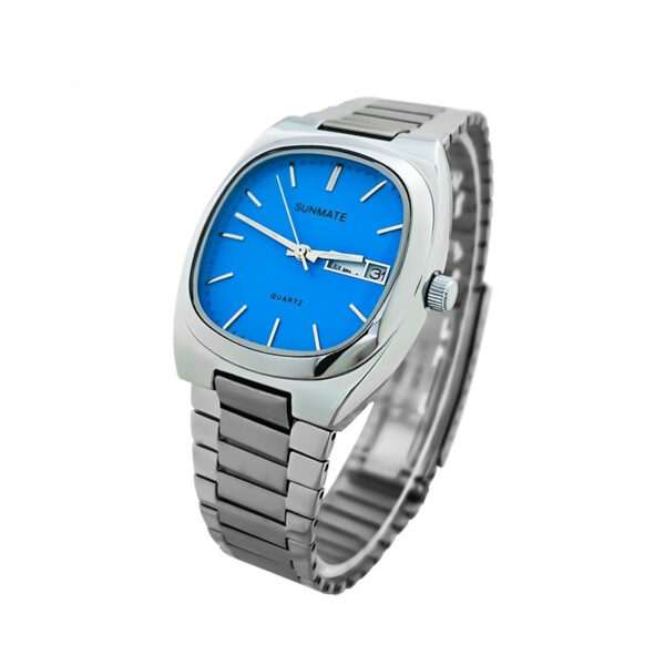 Fashion Simple Square White Shell Steel Belt Quartz Watch - Image 2