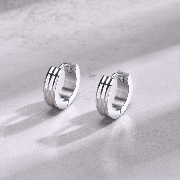 Stainless Steel Three-ring Ear Ring - Image 7