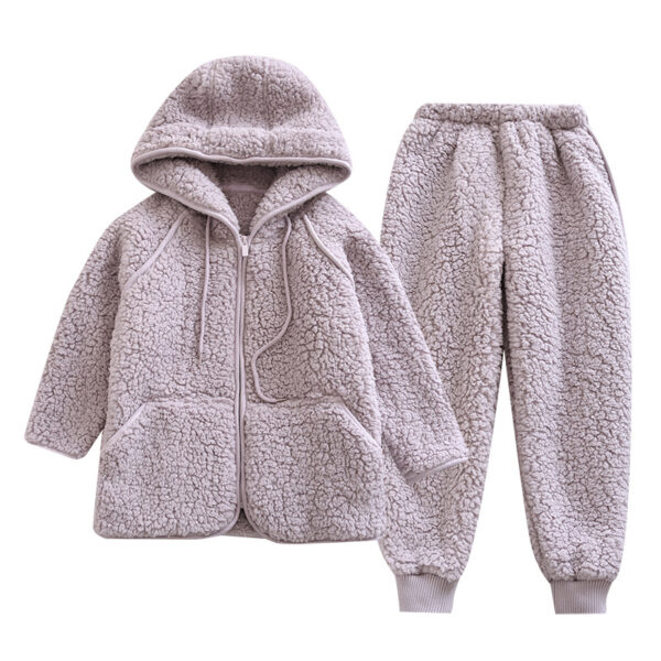 Two-piece Flannel Cute Hooded Thickened Loungewear Autumn And Winter - Image 6