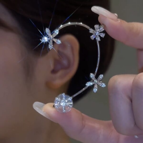 Rotating Flower Ear Hanging No Piercing Ear Hooks Ear Hanging - Image 8