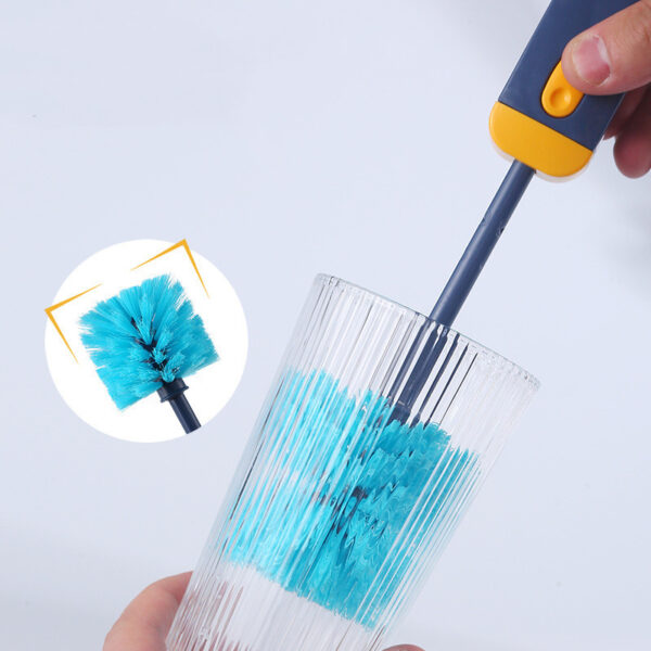 4 In 1 Bottle Gap Cleaner Brush Multifunctional Cup Cleaning Brushes Water Bottles Clean Tool Mini Silicone U-shaped Brush Kitchen Gadgets - Image 8