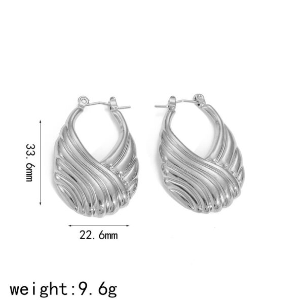 Niche Design Satchel Shape Stainless Steel Earrings - Image 3